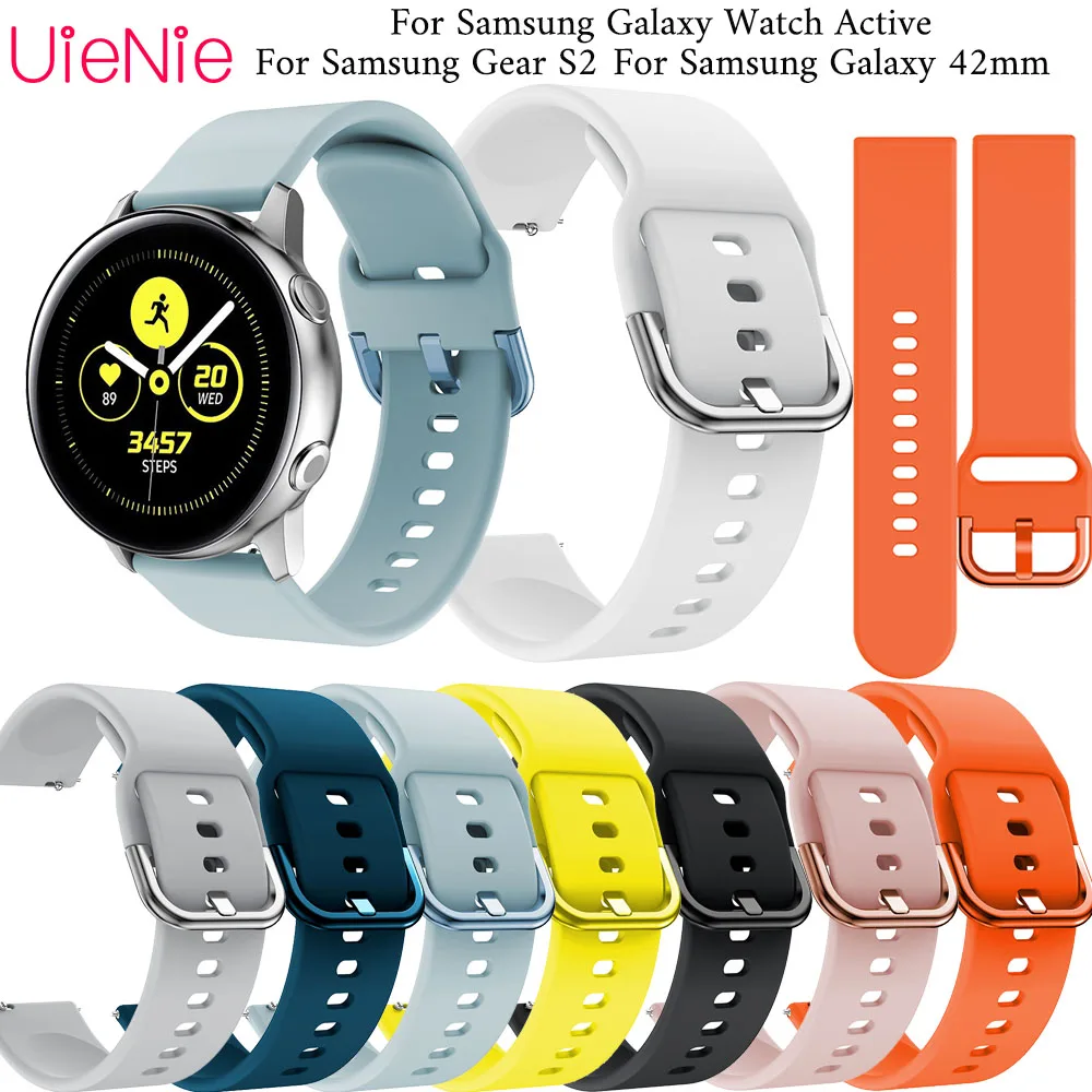 

22mm 20mm Silicone Band for Samsung Galaxy Watch 42mm Active 2 40 44mm Gear S2 Soft Sport Watchband Strap for Huami Amazfit 2