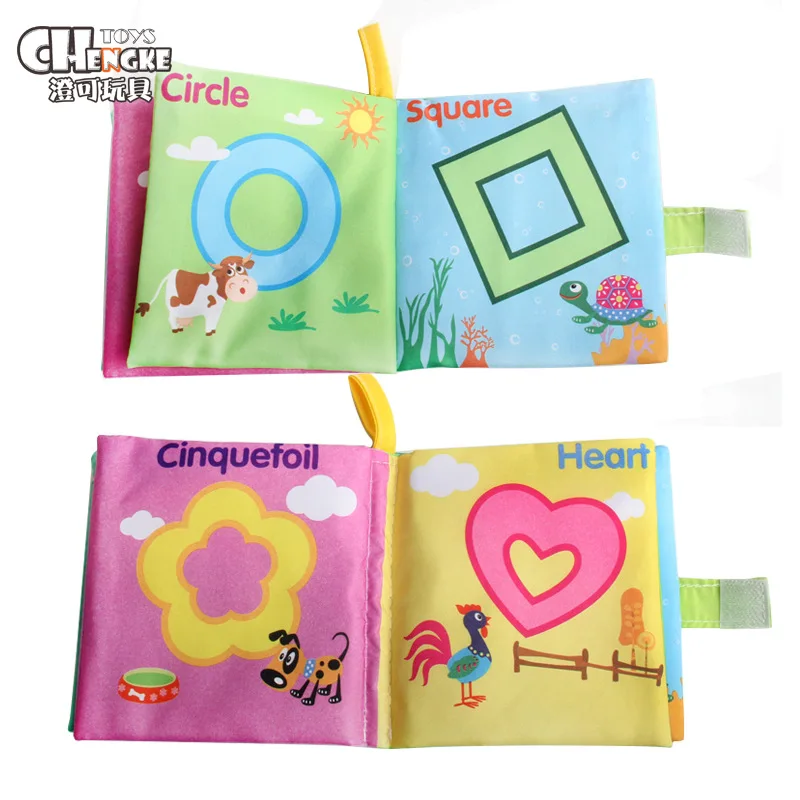 New Baby Color Cloth Book Puzzle Toys In English Forest Animal Digital Recognition Baby First Book