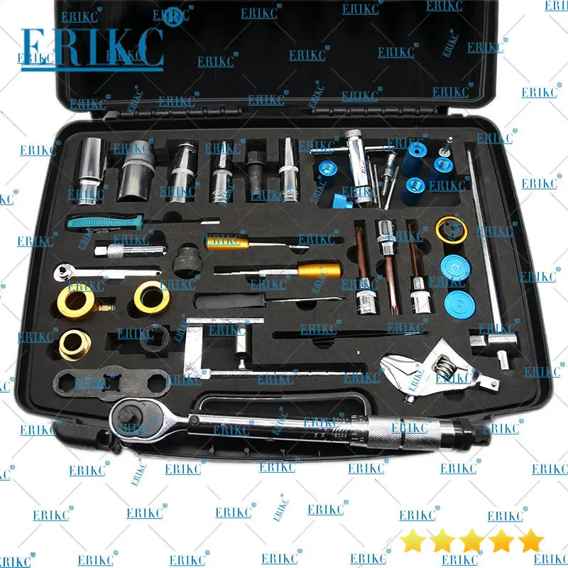 ERIKC Hot Sale Injector Repair Tool Kits Diesel Fuel Injector assembly disassembling tool Total 40 pieces