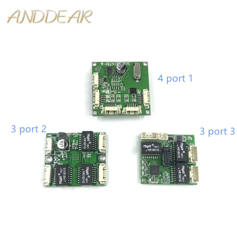 Módulo PBCswitch Mini PBC OEM, tamaño mini, 3/4 puertos, interruptores de red, placa Pcb, mini Módulo de interruptor ethernet 10/100Mbps ODM