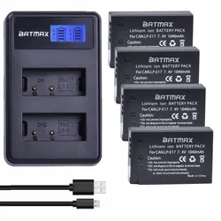 Batmax 4 sztuk 1040mAh LP-E17 LPE17 LP E17 baterie + LCD podwójny USB ładowarka do canona EOS T6i 750D T6s 760D 800D M3 M5 8000D Kissx8i