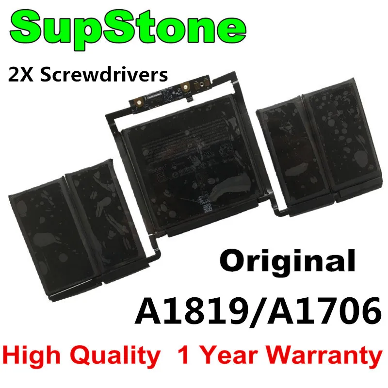 Supstone A1819 02001705 Bateria do Portátil Original para Apple Macbook Pro 13 Touch A1706 Mlh12 Mluq2 Emc3163 3071 Mpxv2ll Mlh12ll