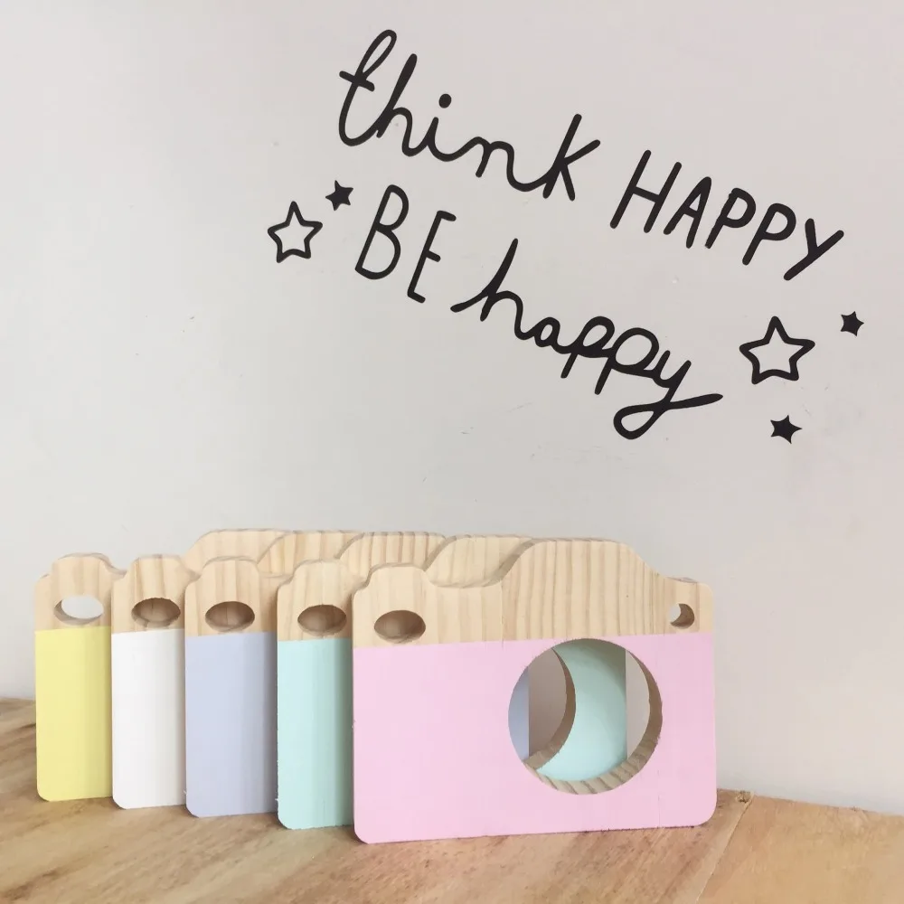 Creative 1Pc Cute Wood Camera Toys Safe Natural Toy For Children Fashion Ornaments Toys Birthday Christmas Holiday Gift