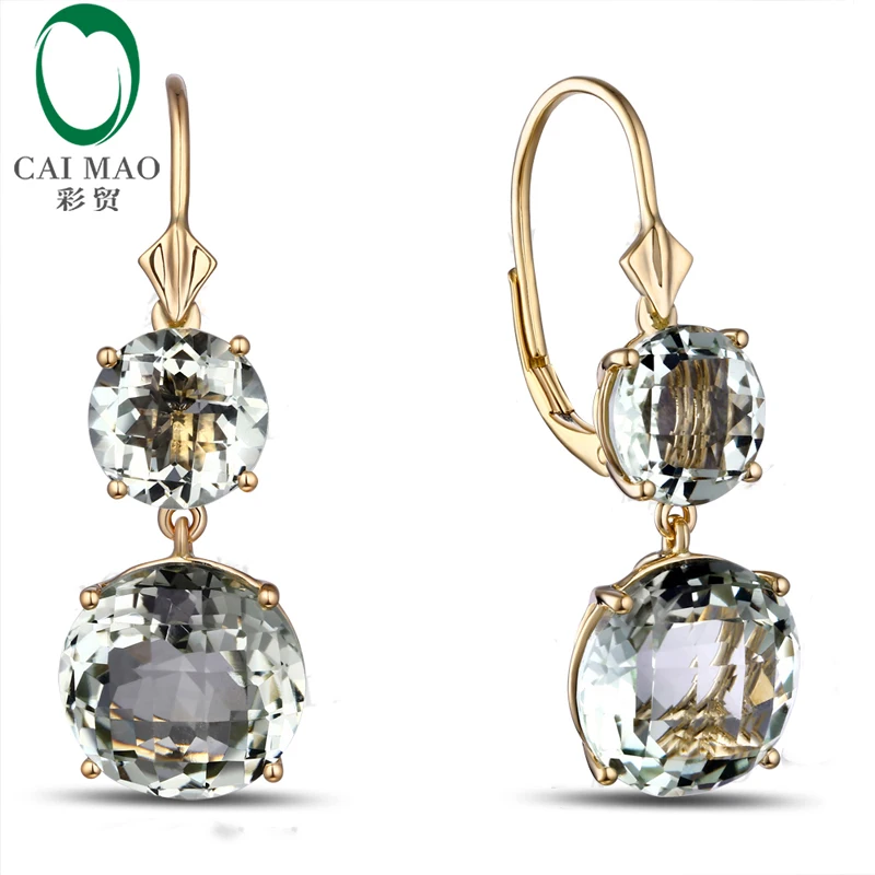 Caimao Jewelry Romantic 14K Gold & 12.85ct Amethyst Engagement Drop Earrings