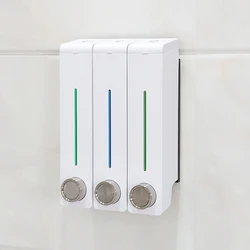 Bathroom Liquid Soap Dispenser Wall Mounted Shower Gel Hand Soap Shampoo Dispenser Hotel Mall Kitchen Soap Bottle Squeezer