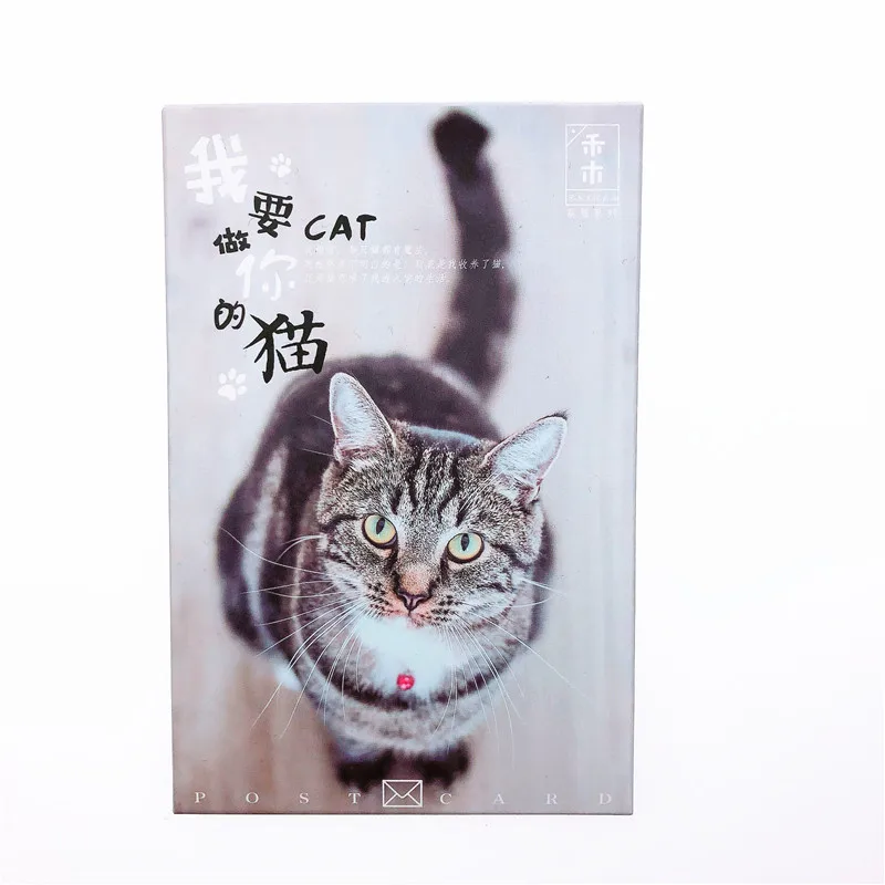 36 Sheets/Set Want To Be Your Cat Style Postcard Cute Cat Greeting Message Cards Christmas and New Year Gifts