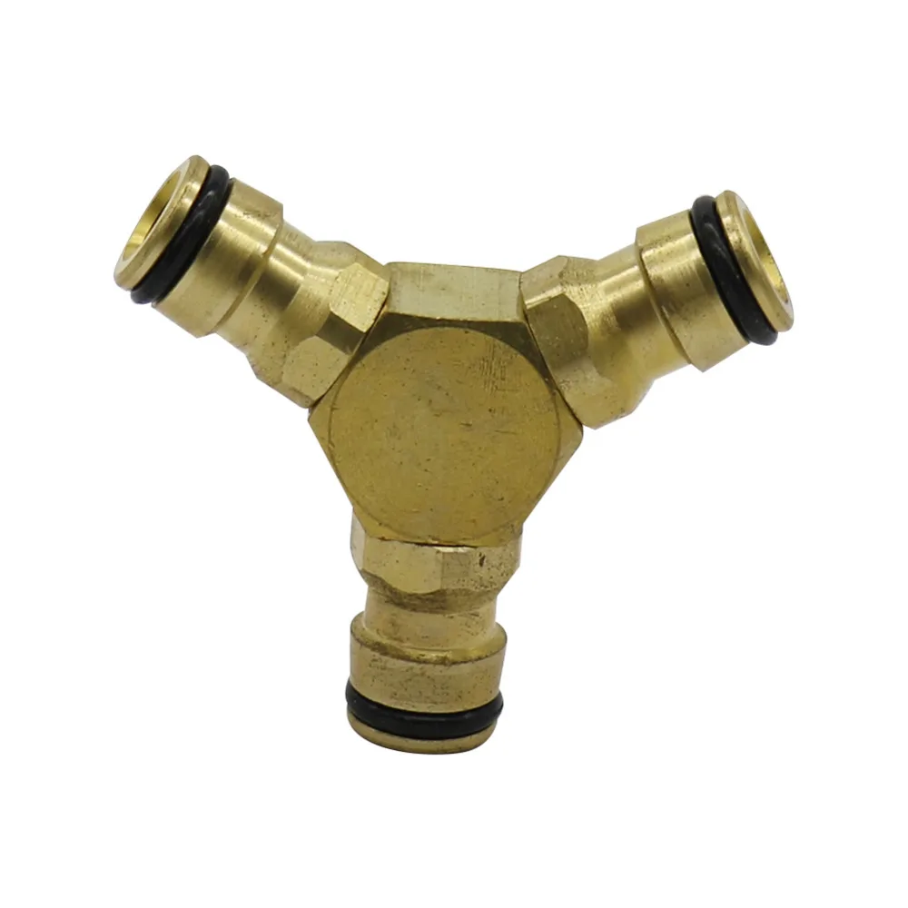 

3-ways Garden Hose Pipe connector Copper drip irrigation fittings gardening tools and equipment agriculture quick connector 1 Pc