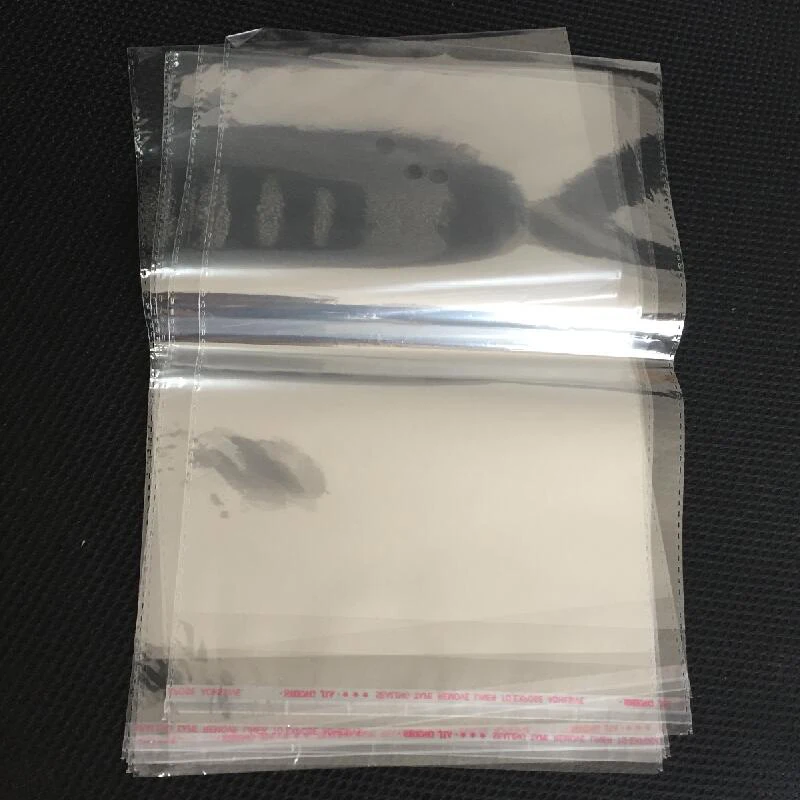 400pcs/lot 14*24, 16*24, 18*24, 20*24cm Transparent Plastic Self-adhesive Seal OPP Bags With Holes Christmas Gift Packaging Bags