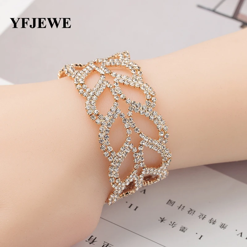 YFJEWE Luxury 2 Color Bracelets For Women Bracelets & Bangles Femme Bridal Wedding Accessories Jewelry Bracelet Fashion B139