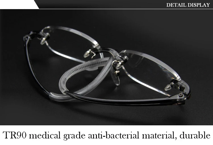 Neue rahmenlose Myopie-Brille für Männer und Frauen, ultraleichte, randlose Kurzsichtbrille, Kurzsichtbrille -1,0 -1,5 -2,0 bis -4,0 – Detail 3