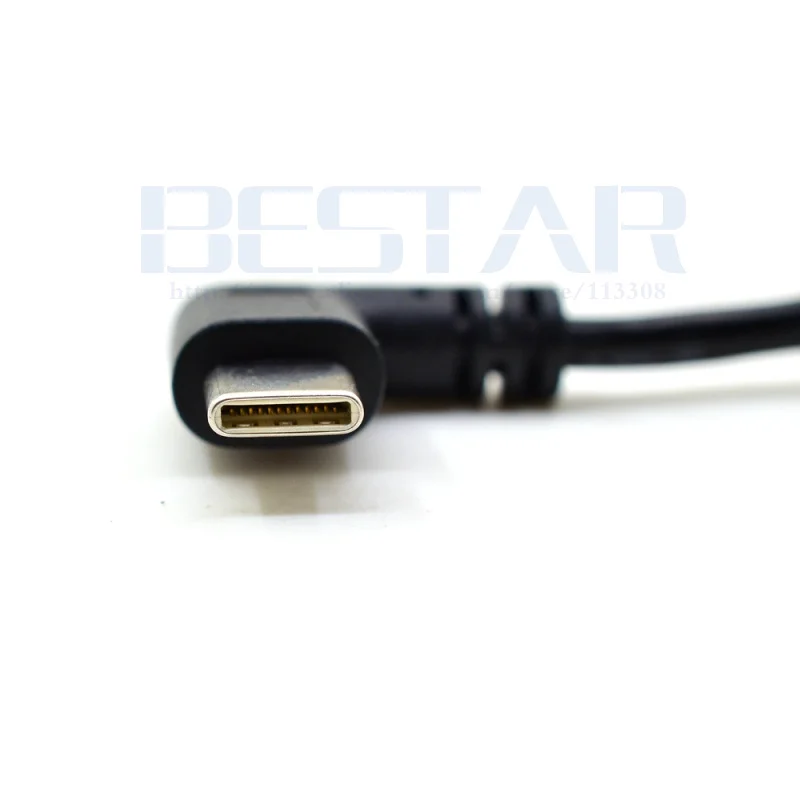 Conector USB 3,1 tipo C macho a USB 2,0 tipo B estándar, conector macho para Escáner de impresora, disco duro, Cable en ángulo de 0,5 m, 50CM