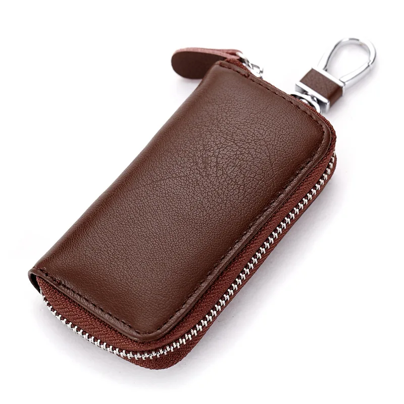 2019 Best Selling Men\'s Genuine Cow Leather Purse Car Key Wallets Case Fashion Women Housekeeper Holders Pouch Wholesale