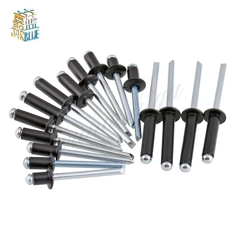 

50pcs or 100PCS M3.2*6/8/10/12/14/16 3.2mm black Aluminium Blind Round Head Rivets Nail Decoration Pop Rivets