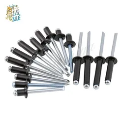 50pcs or 100PCS M3.2*6/8/10/12/14/16 3.2mm black Aluminium Blind Round Head Rivets Nail Decoration Pop Rivets