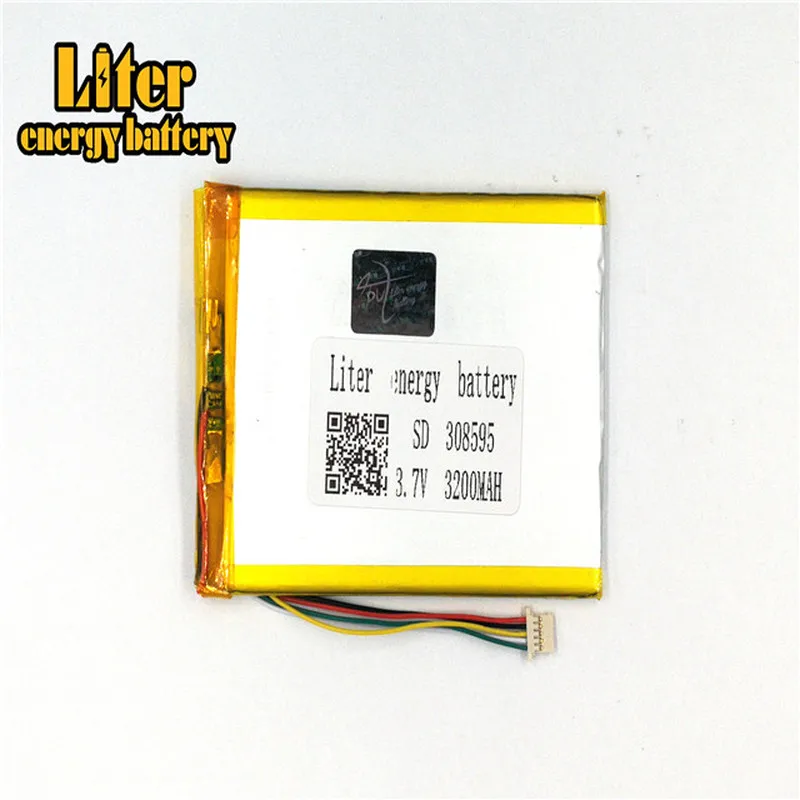 

plug 1.0-5P 308595 3.7V 3200mah Wholesale ultra thin lipo batteries rechargeable lithium ion polymer Tablet PC Battery