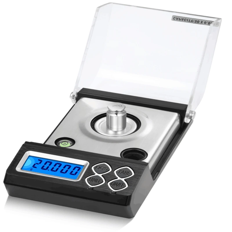 50g/0.001g Precision Digital Milligram Scale 20g 0.001 Horizontal Electronic Balance Powder Scales Gold Jewelry Carat Lab Scale