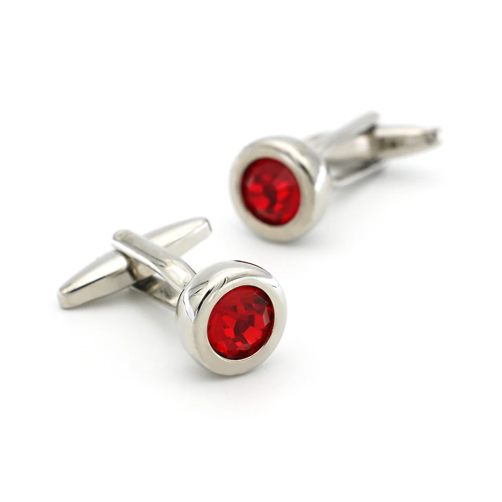 iGame New Arrival Crystal Cuff Links Brass Material Red Color Stone Design Gift For Man Free Shipping