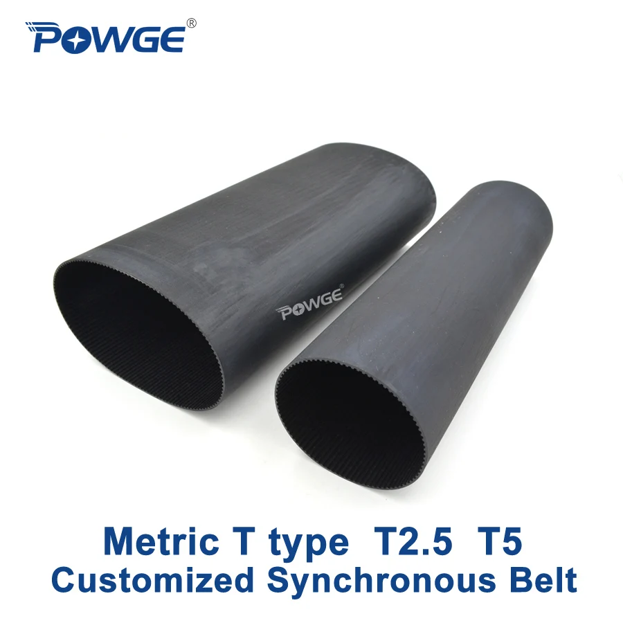 

POWGE Metric T Type T2.5 T5 synchronous Pitch 2.5mm 5mm Customized production all kinds of Trapezoid T2.5 T5 Timing Belt pulley