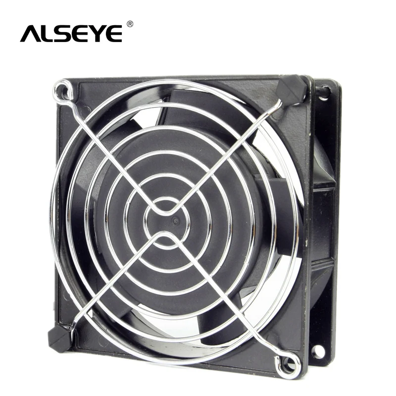 ALSEYE 9cm AC 220/240V Fan Two Ball Bearing Cooling Fan with Cover 50/60 HZ 2600RPM Metal frame 90mm AC cooling fans