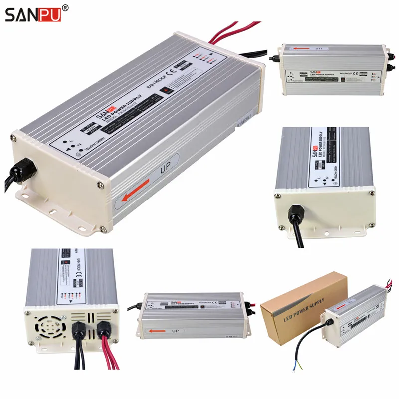 SANPU LED Power Supplies 24V 350W 14A Switch Drivers 220V 230V AC-DC Light Transformers Rainproof Full Container Load Wholesale