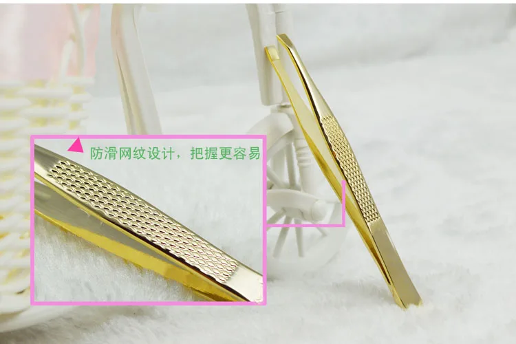 2pcs eyebrow tools Eyebrows Clip Tweezer Beauty Tool For Face Nose Hair Remover Eyelashes Forcep Eyebrow Slant Tip Flat Facial