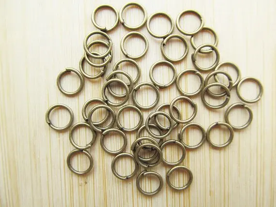 2000pcs 8mmx0.9mm Silver tone/Antique Bronze Jump Ring Split Ring Fastener Clasp Ends Connector Charm/Finding,DIY Accessory