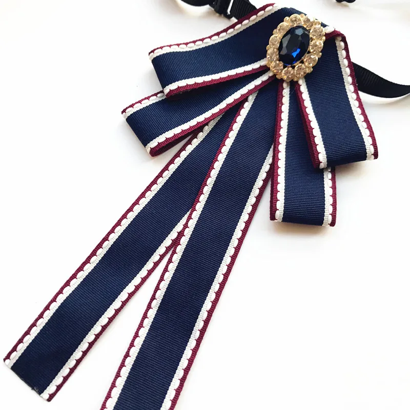 Free Shipping woman man Striped bow tie collar female college British Korean Headwear bank flight attendants students bow tie