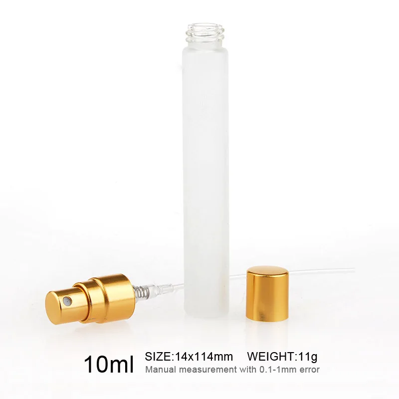 10ml Milchglas Spray Flasche Aluminium Parfüm Zerstäuber Probe Geschenk Leere Kosmetische Behälter für Travil Container – Detail 2