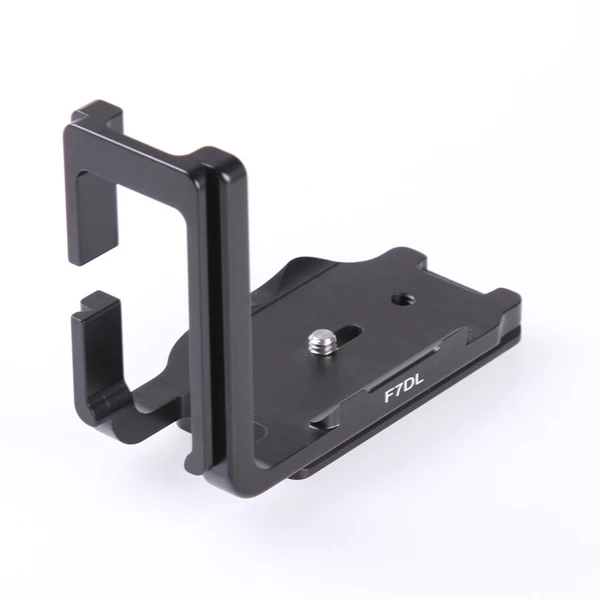 Kim loại L-hình Vertical bắn Quick Release Tấm/Máy Ảnh Bracket Chủ Grip cho Canon EOS 7D Đen