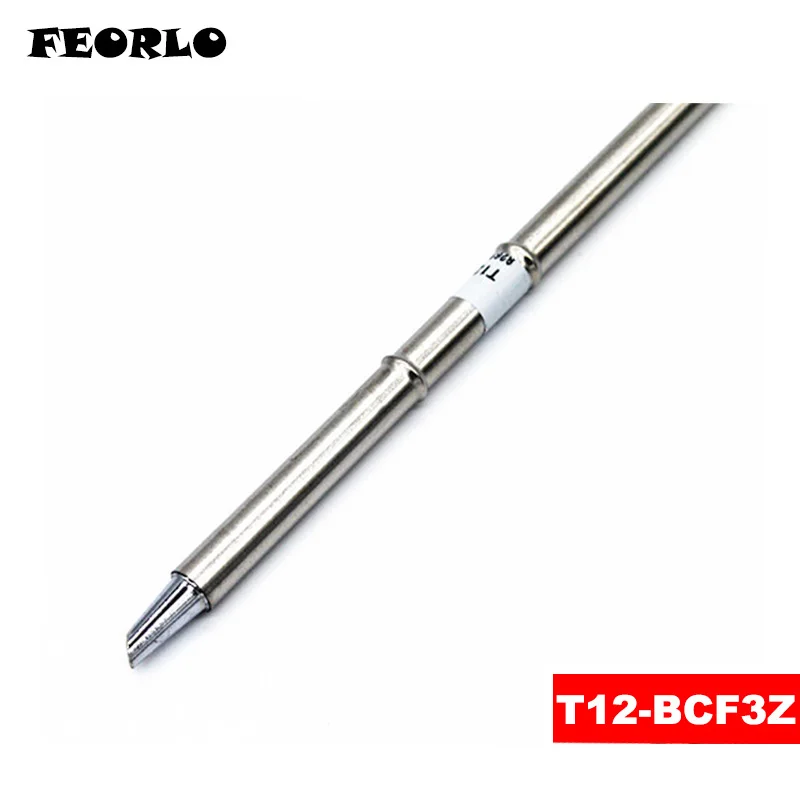 FEORLO 3pcs Soldering Tips T12 For HAKKO T12-BCF1Z BCF2Z BCF3Z BCF4Z B B2 B3 B4 BL BZ Solder Iron Tips Soldering Welding Stings