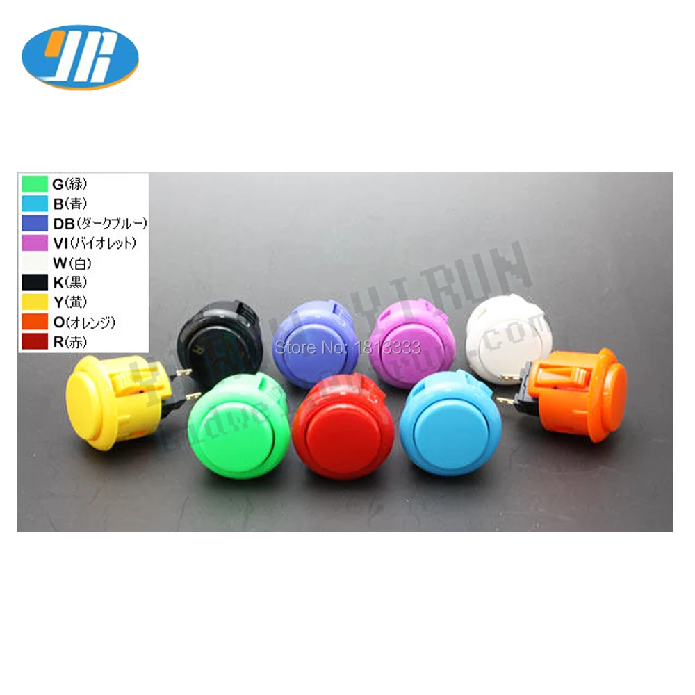 SANWA OBSF-24 Push Button, Zero Delay Arcade Game Machine, DIY Original Made in Japan, 24mm, 1Pc