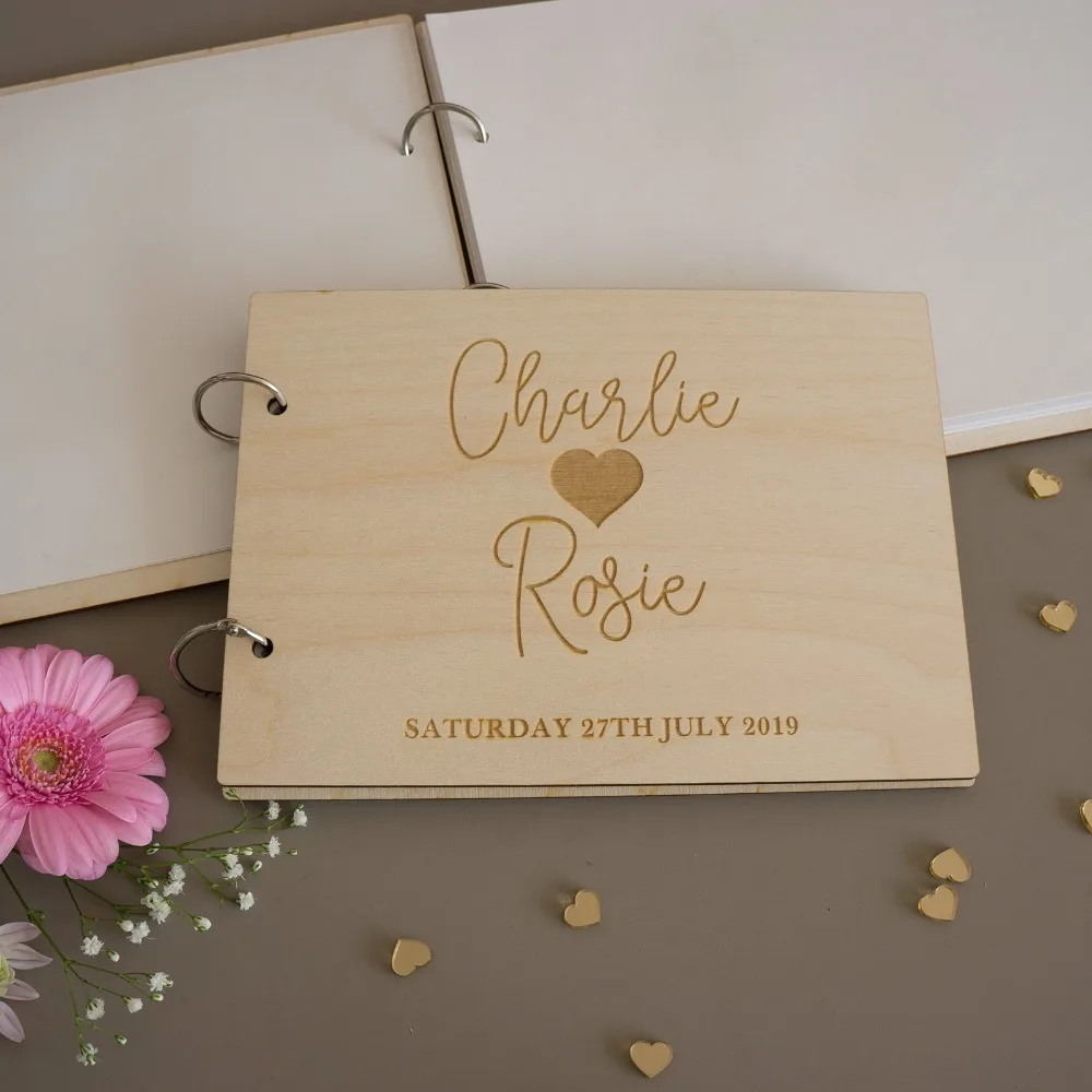 

Wooden Personalized Wedding Guest Book Alternative ,Custom Name Sign Book, Birthday Party Sign Rustic Wedding Decor