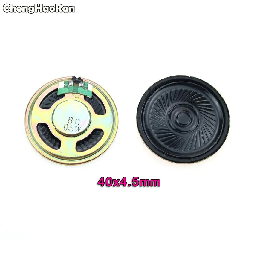 ChengHaoRan 2-10PCS 8 ohm 0.5W Horn speaker 40MM 4CM diameter 8R 0.5W Small loudspeaker Wholesale Electronic