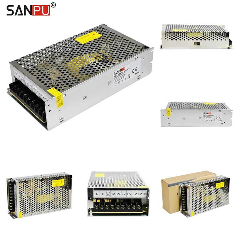 SANPU LED Power Supplies 5V 40A 200W Switch Drivers 220V 230V AC-DC Light Transformers for Display Full Container Load Wholesale