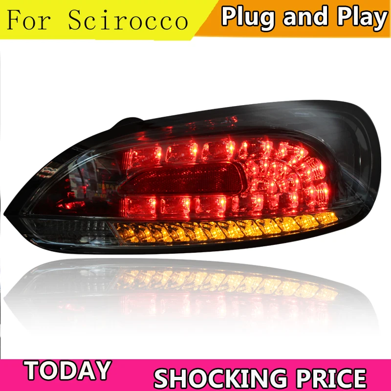 

doxa Car Styling for vw Scirocco Taillights 2009-2014 for Scirocco LED Tail Lamp+Turn Signal+Brake+Reverse LED light