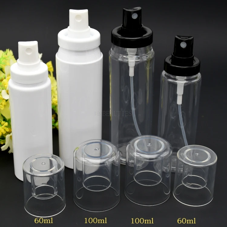 60ml 100ml 120ml Clear White PP Perfume Mist Spray Bottles Empty Plastic Atomizer Sprayer Containers 100pcs/Lot