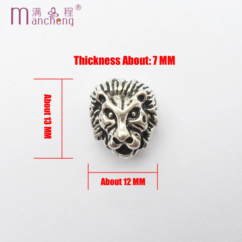 tiki fnaf 2 rupee item 10PCS Lot ancient zinc alloy Lion head bead DIY vintage Lion head Metal Charm Accessory for make bracelet