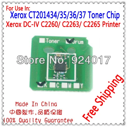 

Toner Chip For Xerox DocuCentre IV C2260 C2263 C2265 2260 2263 Printer,CT201434 CT201435 CT201436 CT201437 Toner Drum Chip