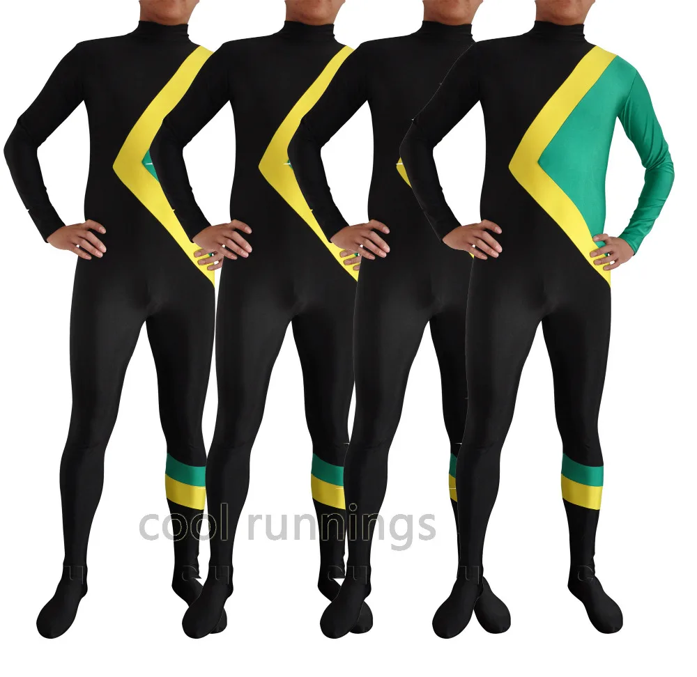 Wholesale Kid Adult Fancy dress Party Cool Runnings Jamaican Bobsled Team Skin Costume Halloween Party