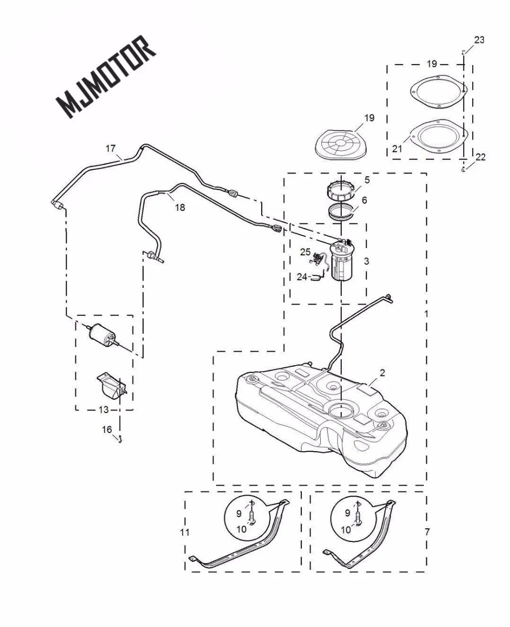 Fuel Pump assy. for Chinese SAIC ROEWE 550 1.8T MG6 Auto car motor parts 10026592