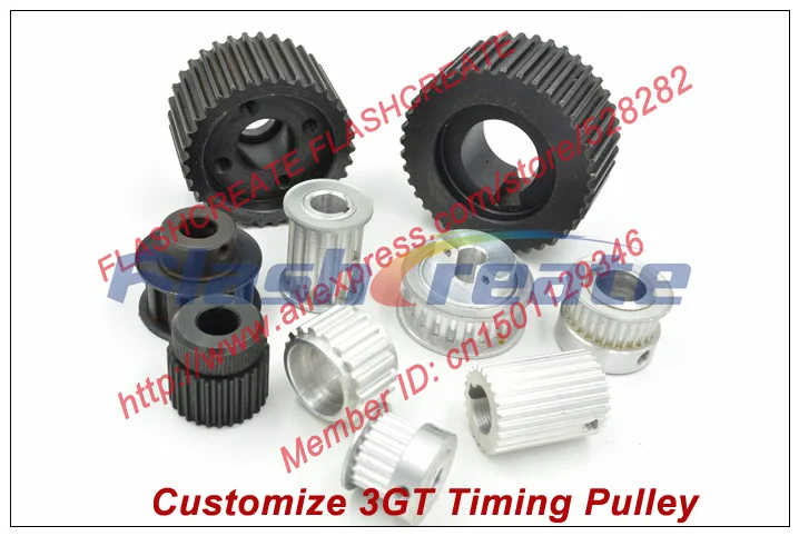 POWGE Customize 3GT Synchronous Belt Pulley Specializing In The Production Of All Kinds Of GT3 G3M 3MGT Timing Belt Pulley