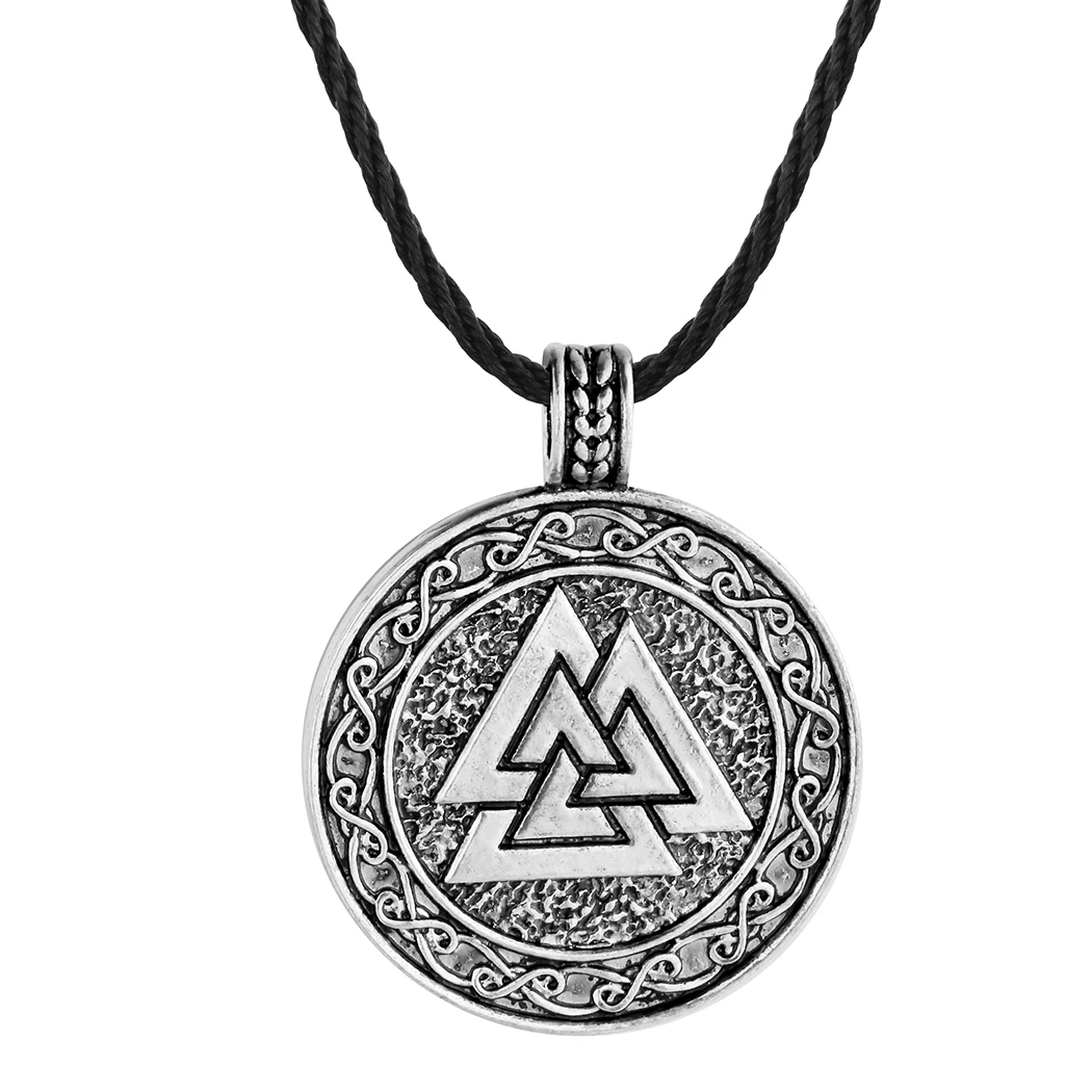 Cxwind Retro The Valknut Viking Necklace Pendant Scandinavian Norse Vikings Symbol Charms Knot Cross Necklaces Talisman Jewelry