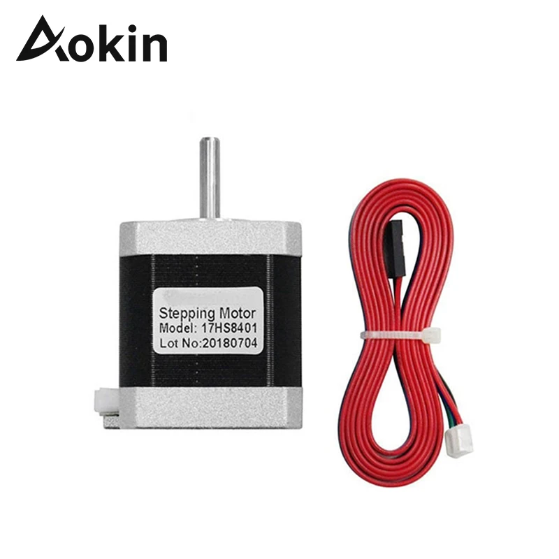 Aokin 5pcs 4-Lead Nema17 Stepper Motor 17hs8401 42BYGH 48MM 1.7A 17HS8401 Motor for 3D Printer Motor CNC XYZ with DuPont line