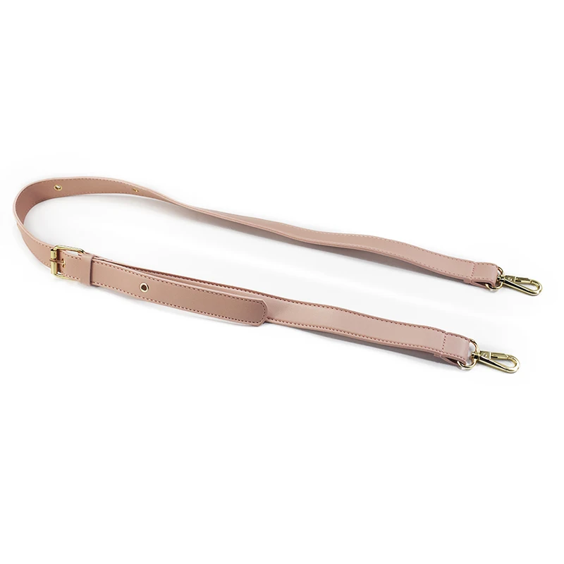 Correa de repuesto para bolso de mano desmontable para mujer y niña, accesorio de cuero PU para bolso de hombro, cinturones con hebilla dorada, 152cm, rosa y gris