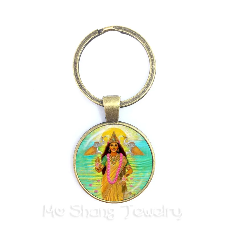 Drop Shipping Ganesha Statue Hindu Ganapati Vinayaka God Keychains,Trendy Lord Ganesha Indian Buddhism Jewelry for Women Men