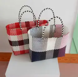 Borsa a cesto in tessuto borsa da spiaggia fatta a mano borse estive in Rattan borsa a tracolla moda donna borsa a tracolla causale Kintted impermeabile