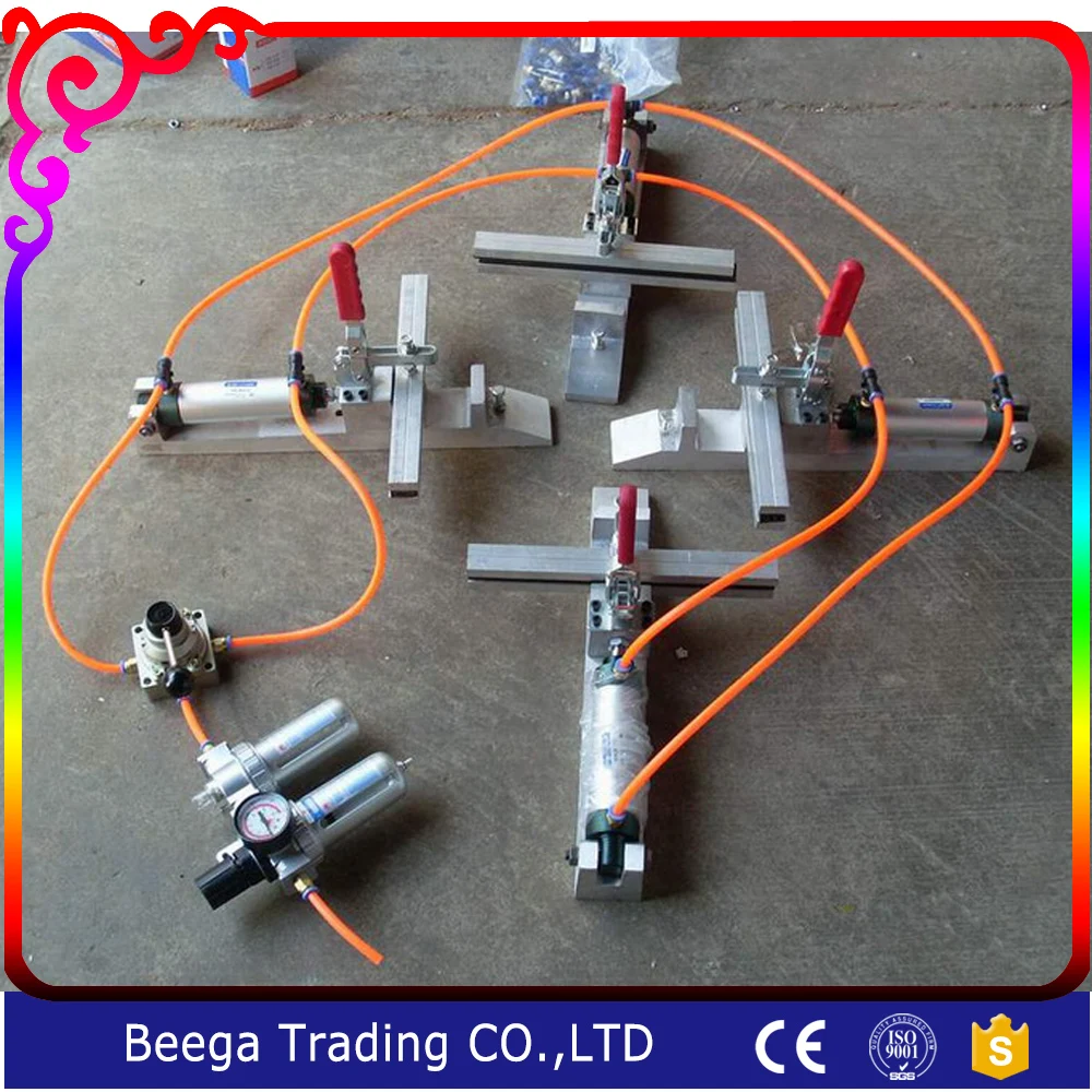 Pneumatic Stretching Machine 4# Manual Clamp/Chuck Stretcher L300*W300mm Manufacture Screen Printing Plate Cast Steel