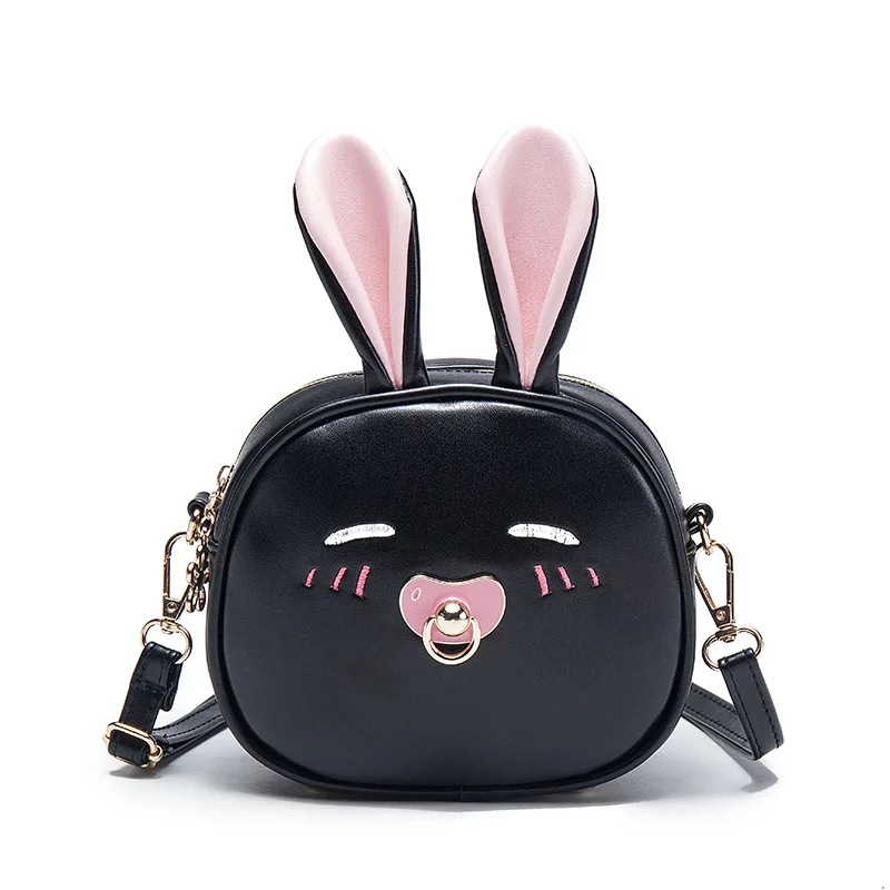 PU Leather Cartoon Rabbit Children Mini Handbag Kids Shoulder Crossbody Money Bag Women Pouch Carteira Feminina for Baby Girls