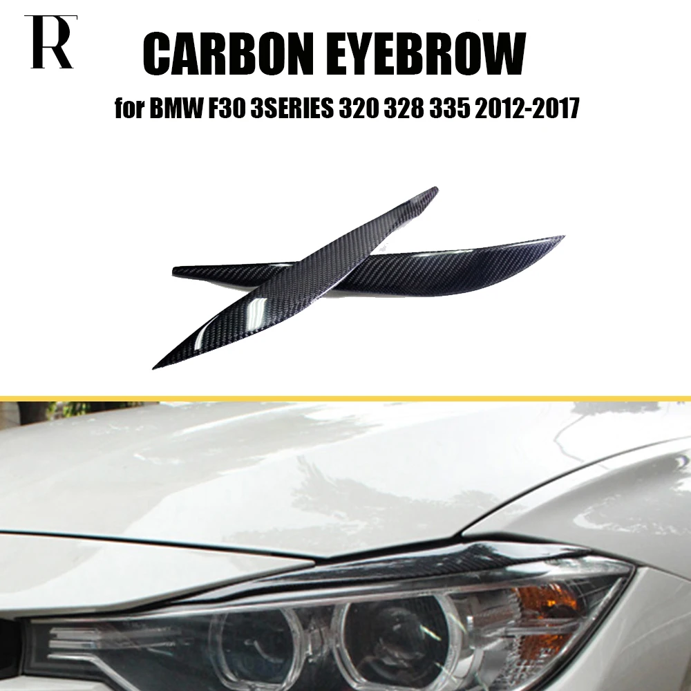 

Add On Style Carbon Fiber Front Lamp Eyebrow for BMW F30 F31 316 318 320 328 330 340 12 - 19 Eyelid