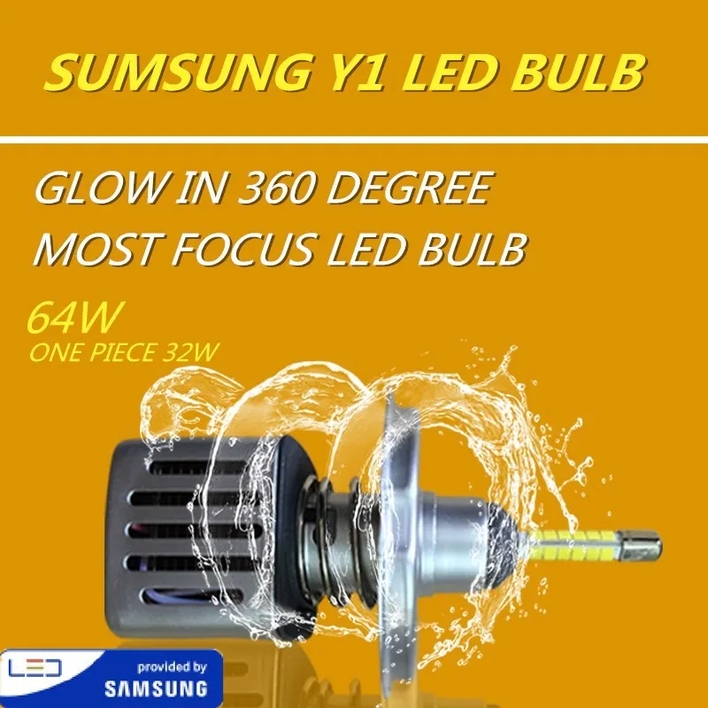 OWN Y1 360 DEGREE GLOWING MOST FOCUSING 4300K 5500K 6400LM MOVER CAR LED BULB LAMP WITH SAMSUNG H1 H3 H7 H11 9005 9006 H4